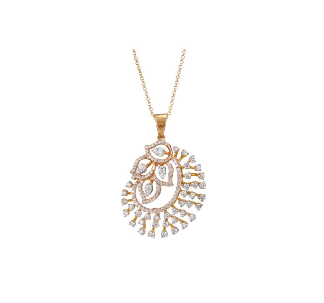 Blooming Curves Diamond Pendant