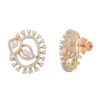 Blooming-Curves diamond ear studs