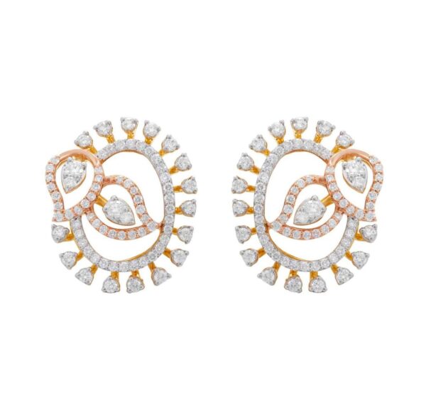 Blooming Curves diamond ear studs