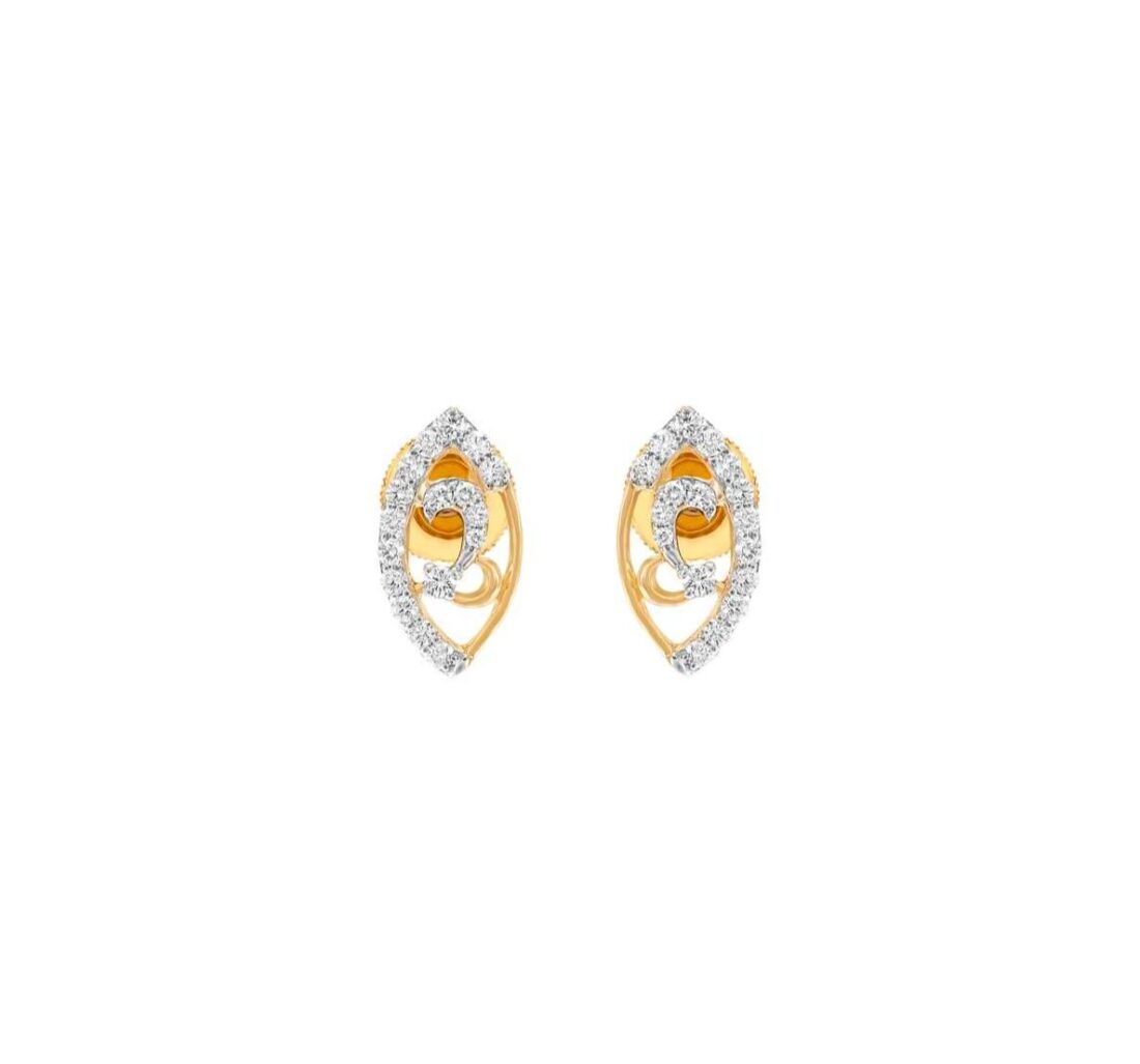 Cindel diamond ear-stud