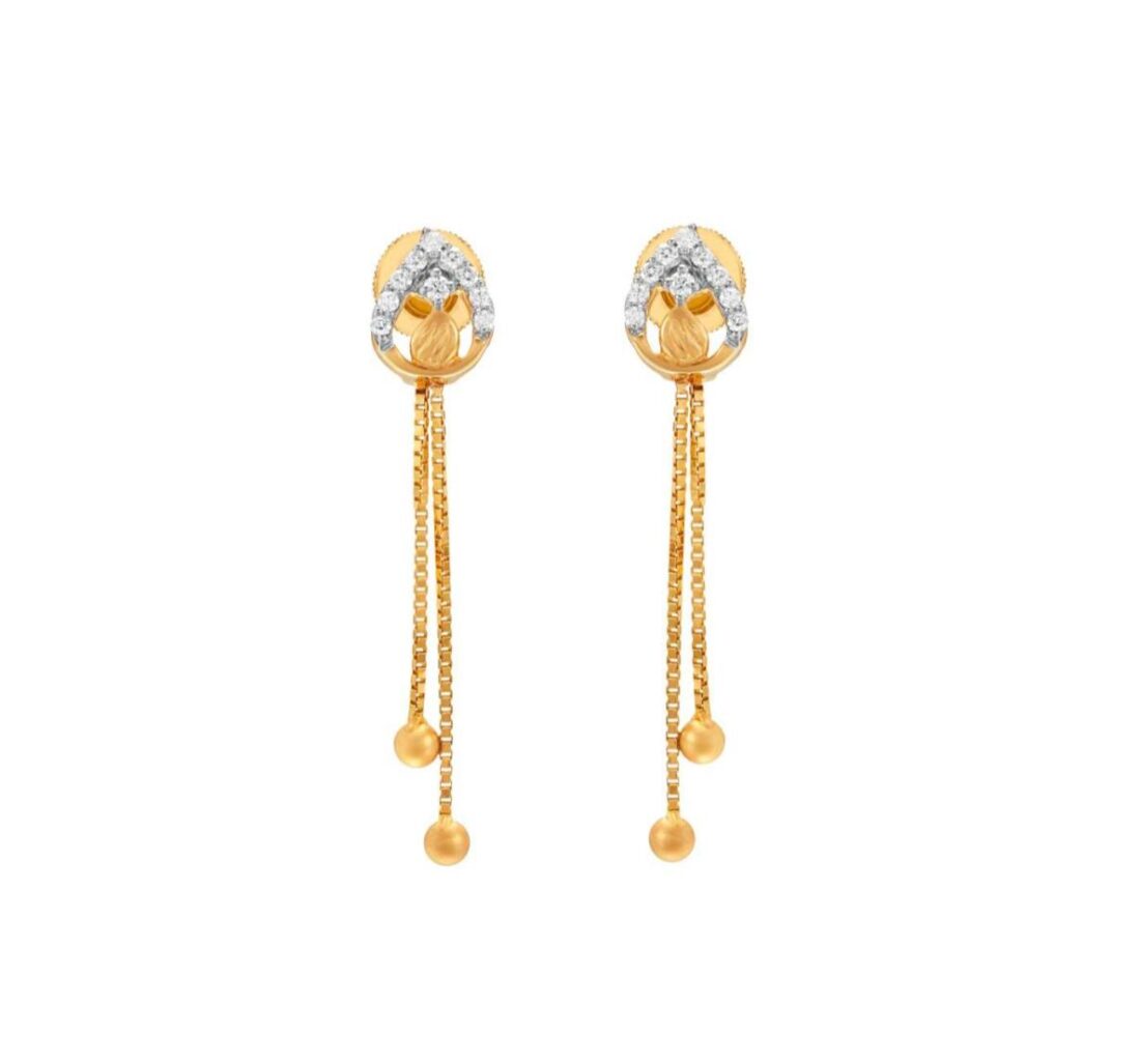 Diya Hanging kids diamond earring