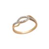 Entwined Sparkle diamond ring-tilted