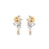 Gleaming grass diamond earring