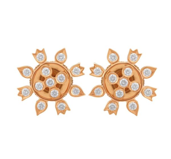 Jewelled wheels diamond-stud earrings