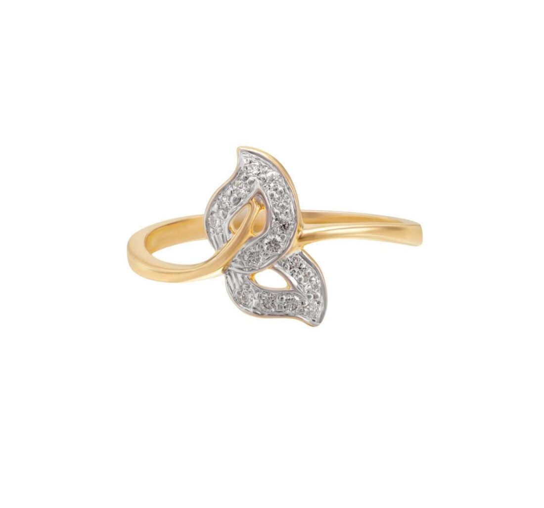 Leaves of Spring classic diamond ring