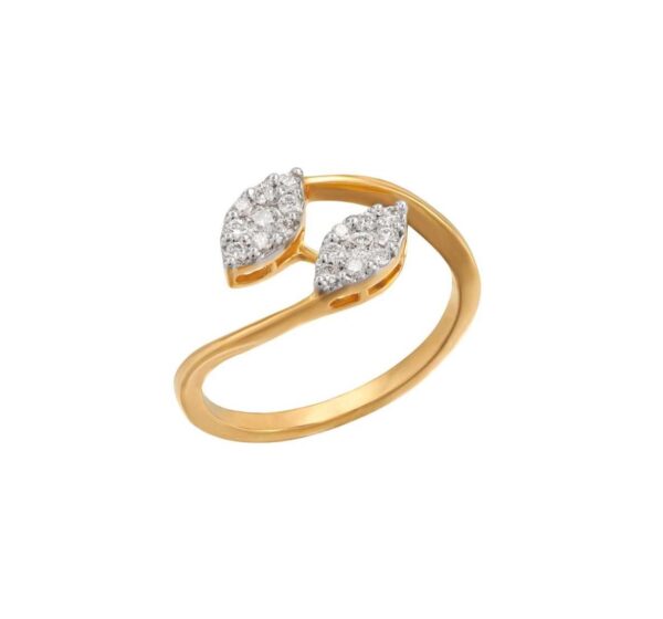 Marquise twins diamond ring-tilted