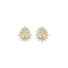 Pear drop diamond-ear studs