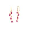 Ruby rain earrings