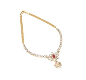 Vermilion blossom Diamond Necklace