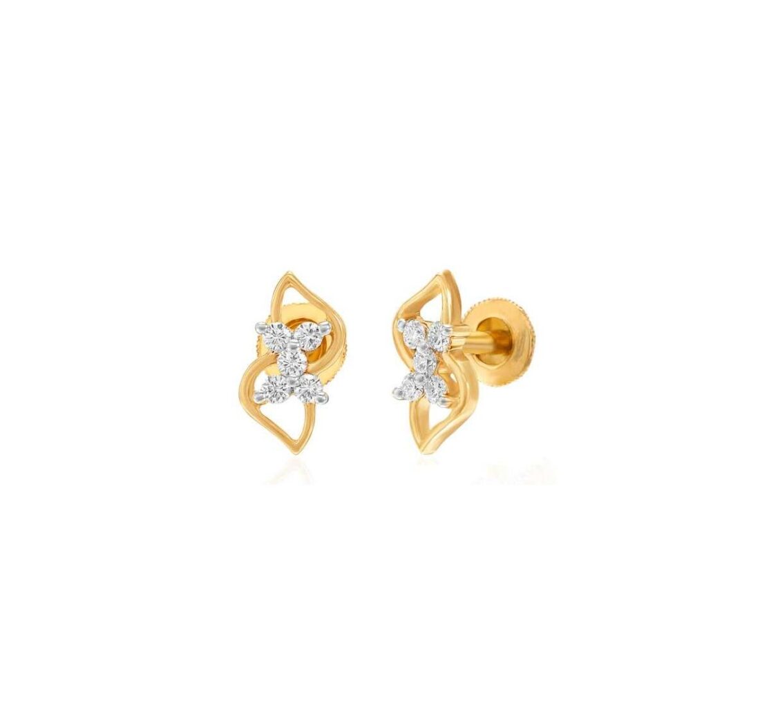 bow tie diamond ear stud