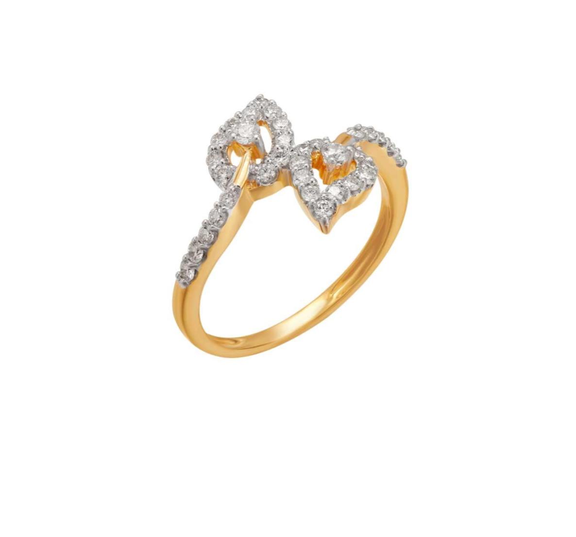 double petal magic diamond ring-tilted