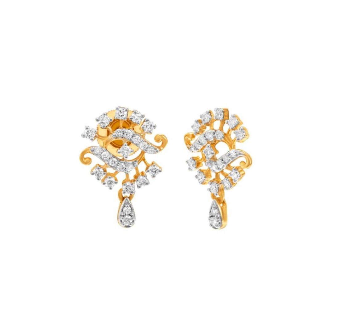 naina diamond ear stud-side