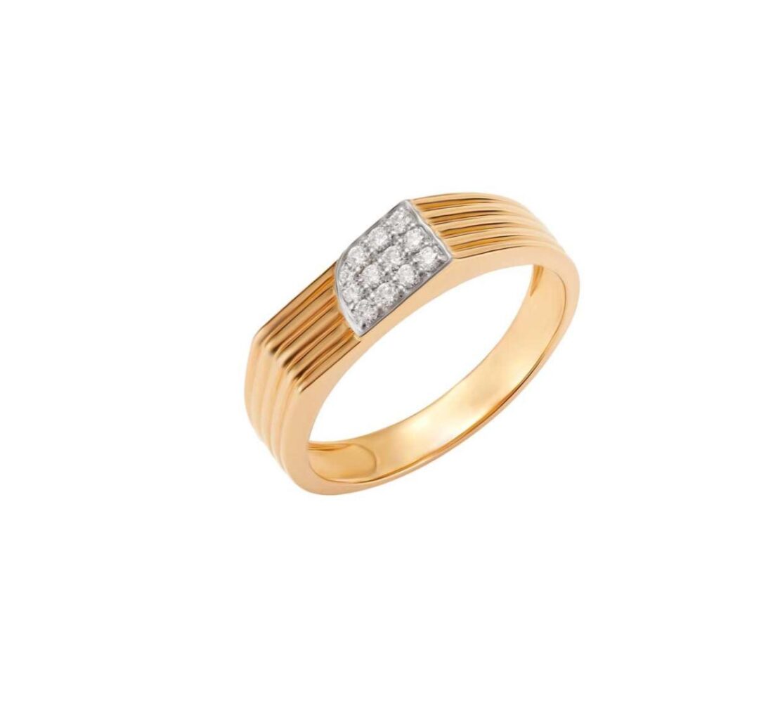 plush modern diamond band for men-tilted