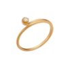 single diamond ring elegant daily wear-Tilted